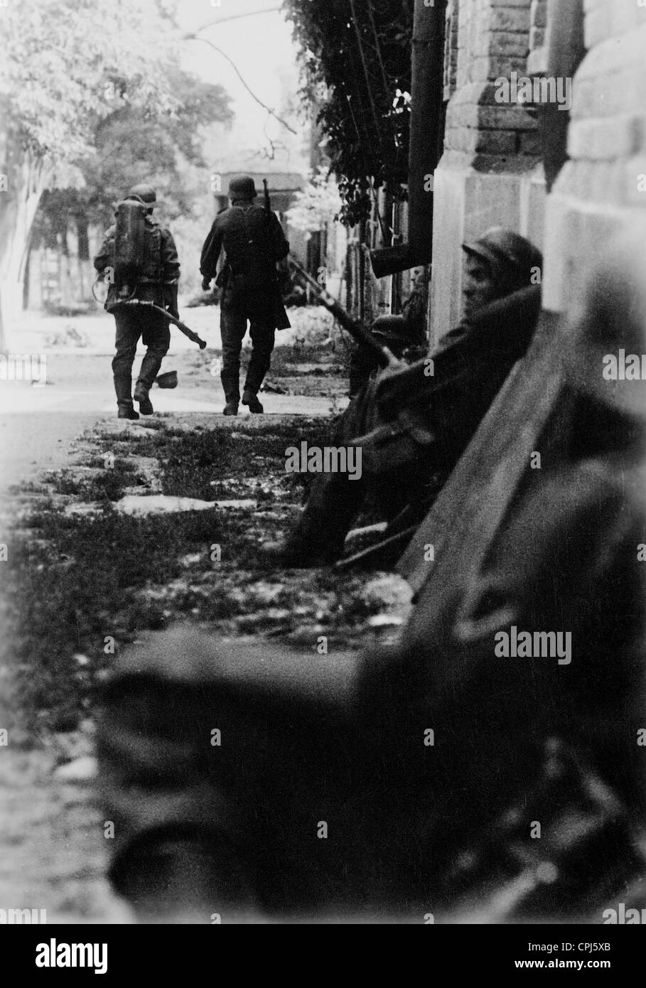 Deutsche Soldaten während des Kampfes in Rostow, 1942 Stockfoto