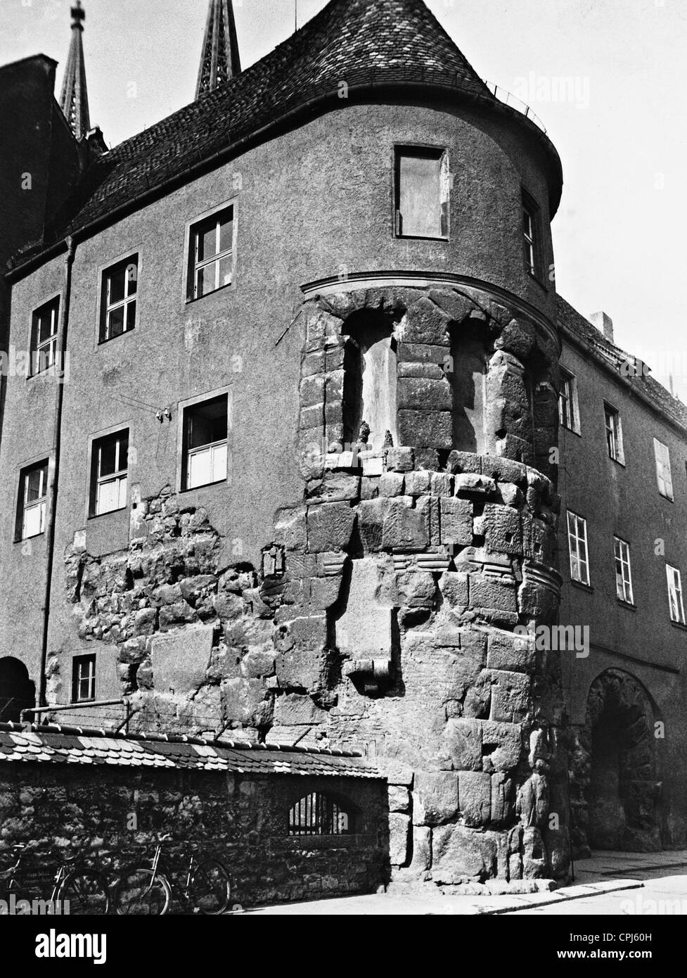 Porta Praetoria in Regensburg Stockfoto