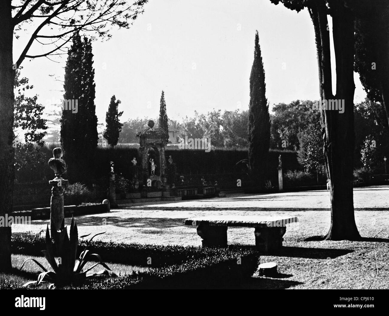 Park der Villa Massimo in Rom, 1933 Stockfoto