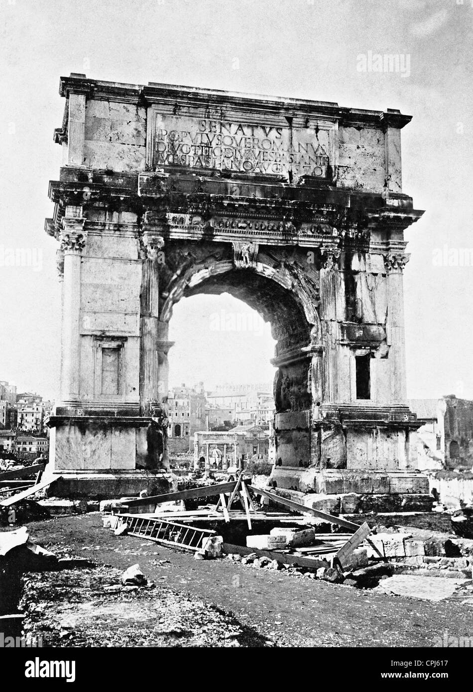 Titus-Bogen in Rom, 1908 Stockfoto