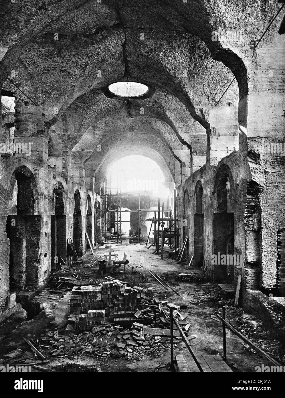 Märkte des Trajan Trajan Forum in Rom, 1929 Stockfoto