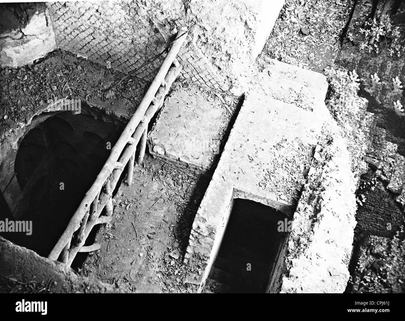 Katakomben in Rom, 1935 Stockfoto
