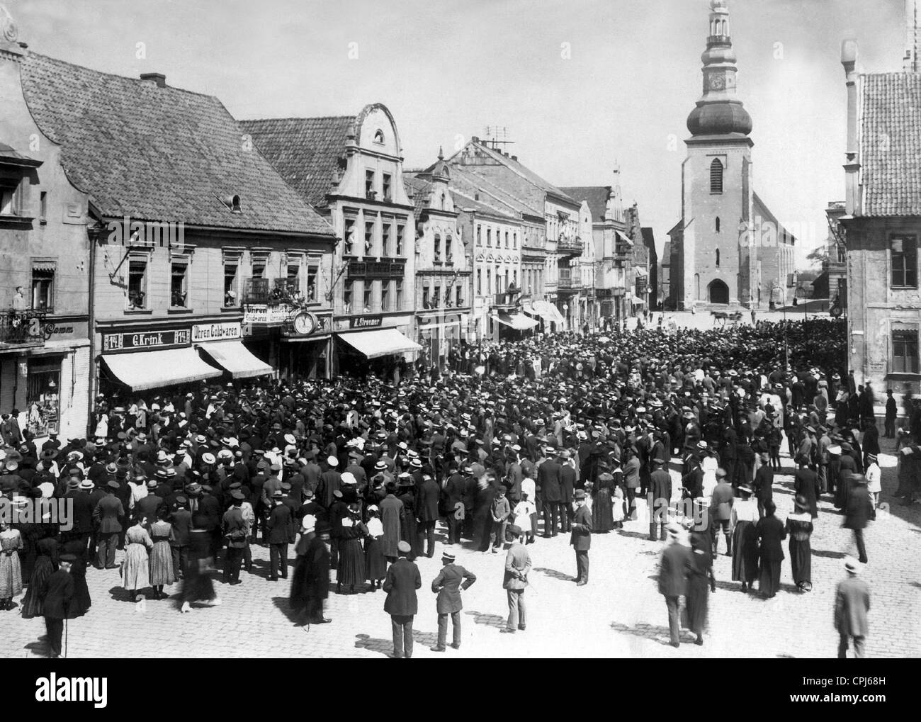 Protestkundgebung gegen die Trennung von Ostpreußen vom Reich, 1919 Stockfoto