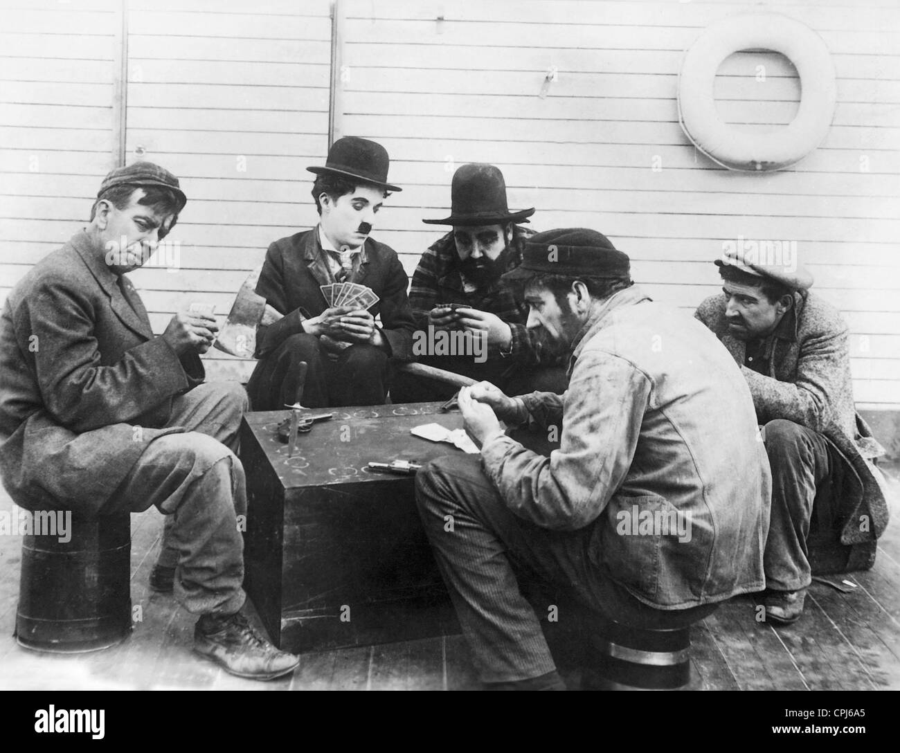Charles Chaplin in "Der Einwanderer", 1917 Stockfoto