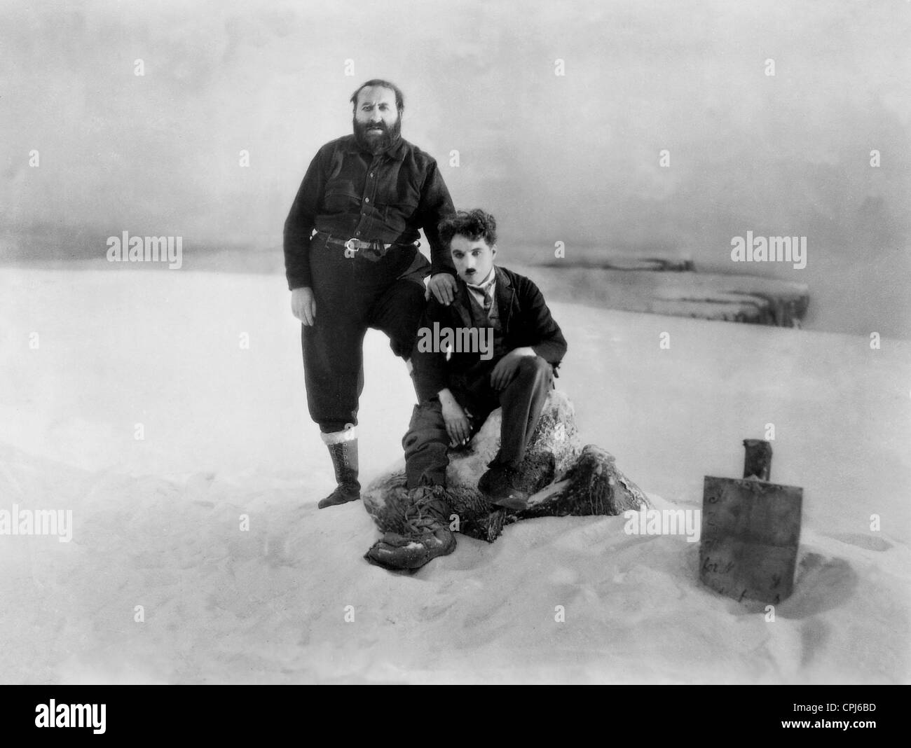 Mack Swain und Charles Chaplin im "Goldrausch", 1925 Stockfoto