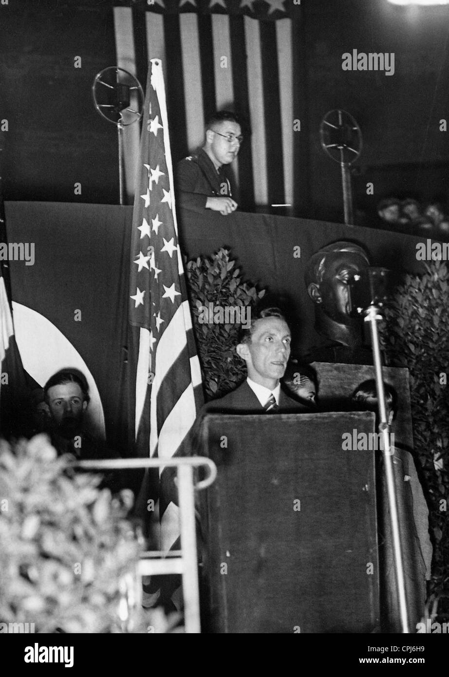 Joseph Goebbels in einer Rede, 1933 Stockfoto