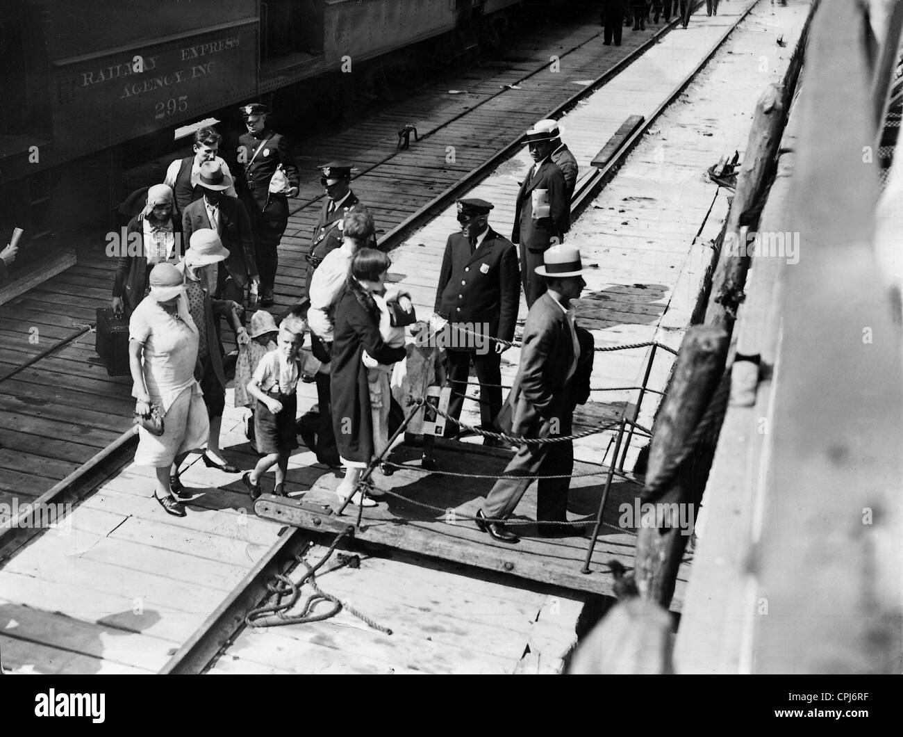Abgelehnt Einwanderer verlassen der USA, 1931 Stockfoto