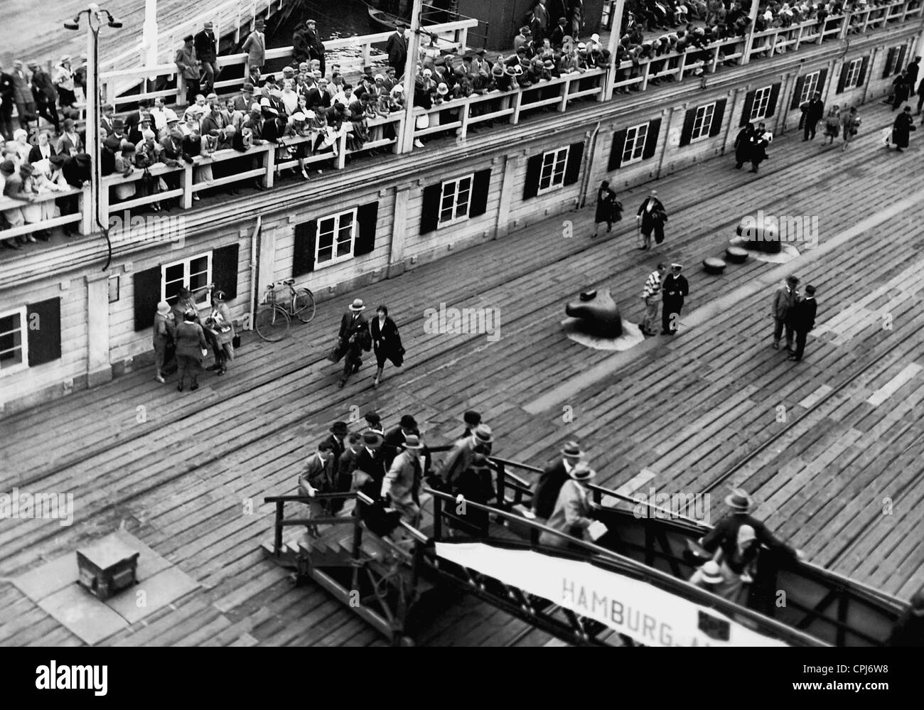 Emigranten an Bord, 1930 Stockfoto