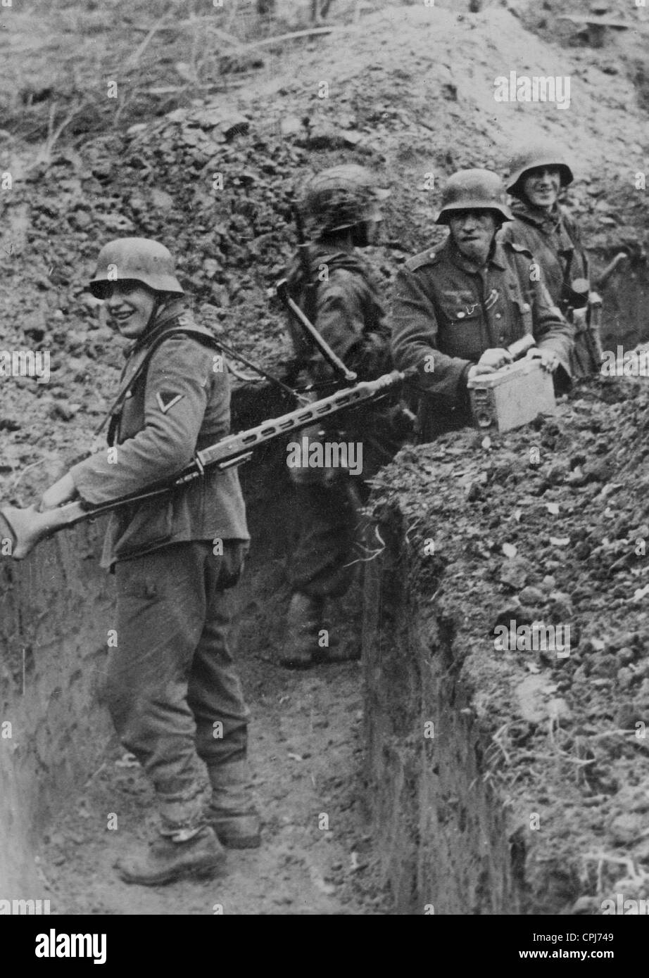 Deutsche Soldaten an der Ostfront, 1945 Stockfoto