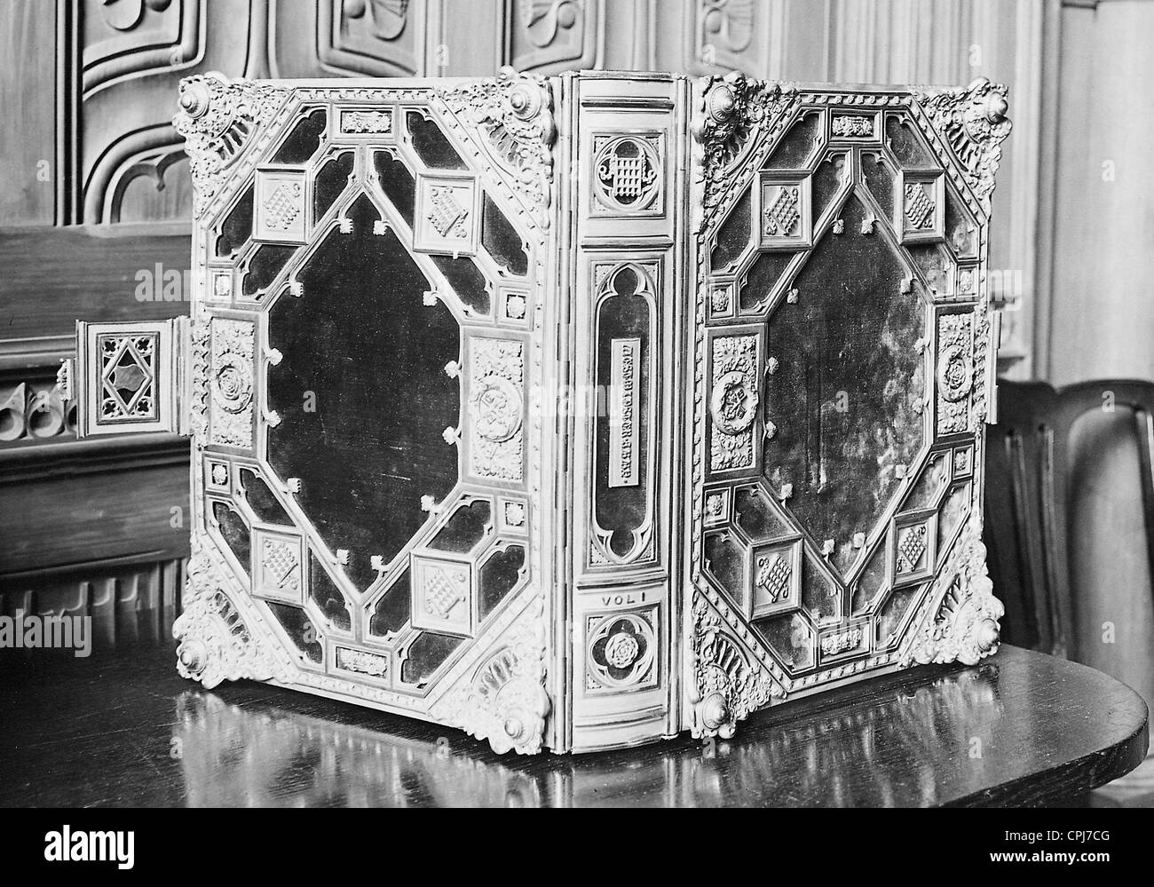 Luxusausgabe von Ackermanns "Geschichte der Westminster Abbey" Stockfoto