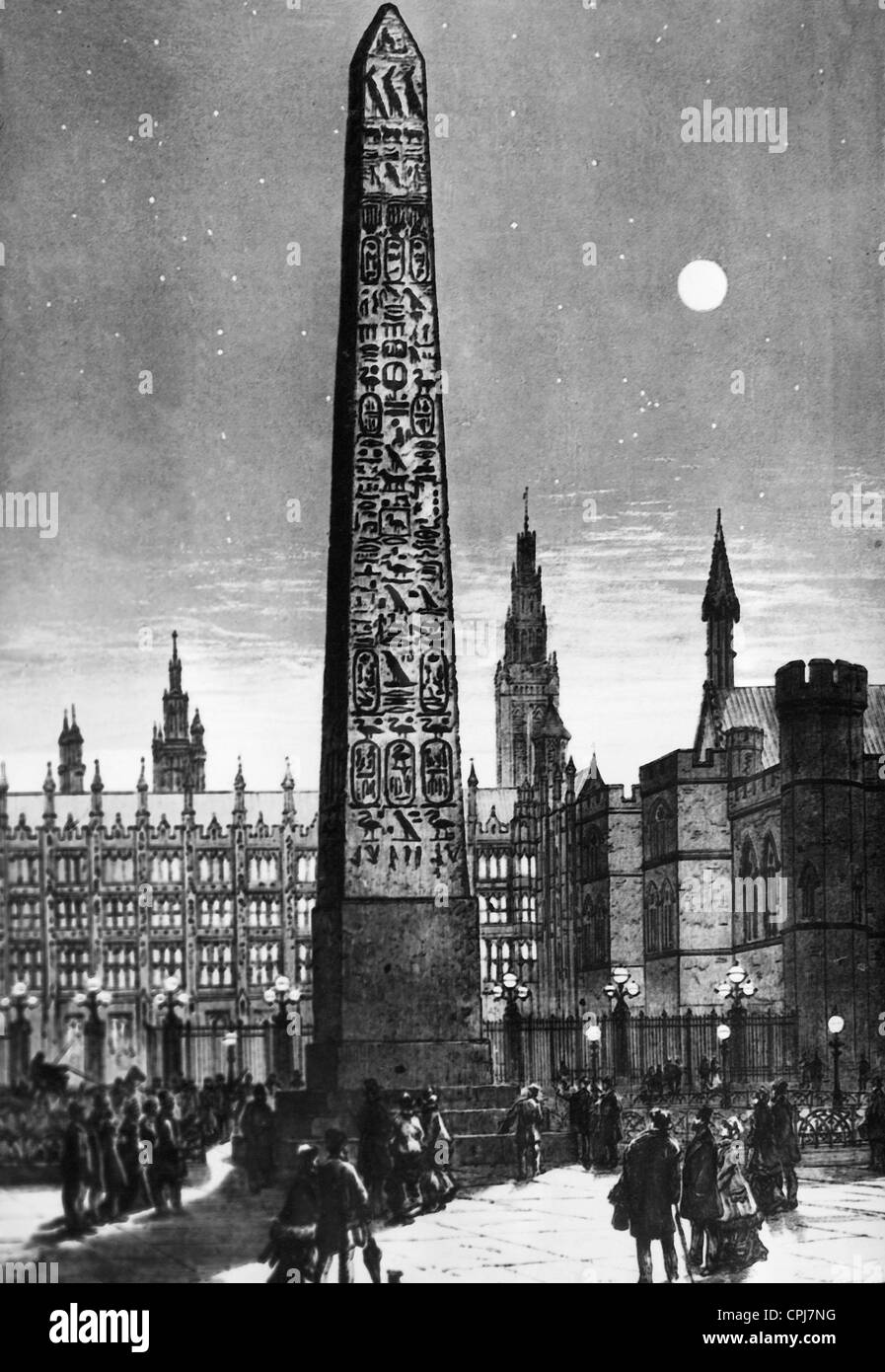 Obelisk "Kleopatras Nadel" in London Stockfoto