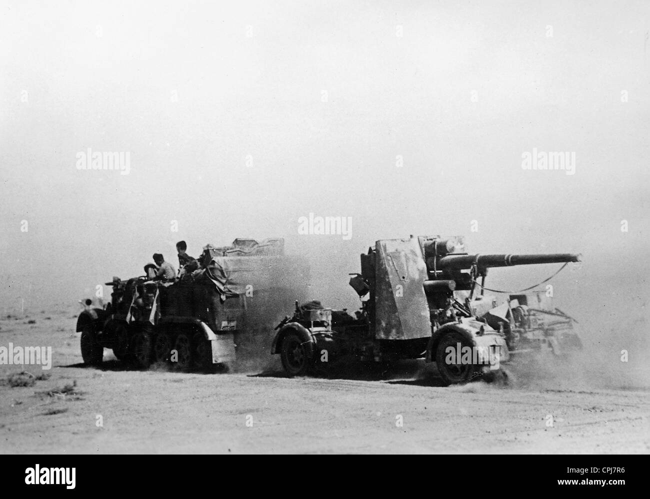 Deutsche 8,8-cm-Flak in Nordafrika 1942 Stockfoto