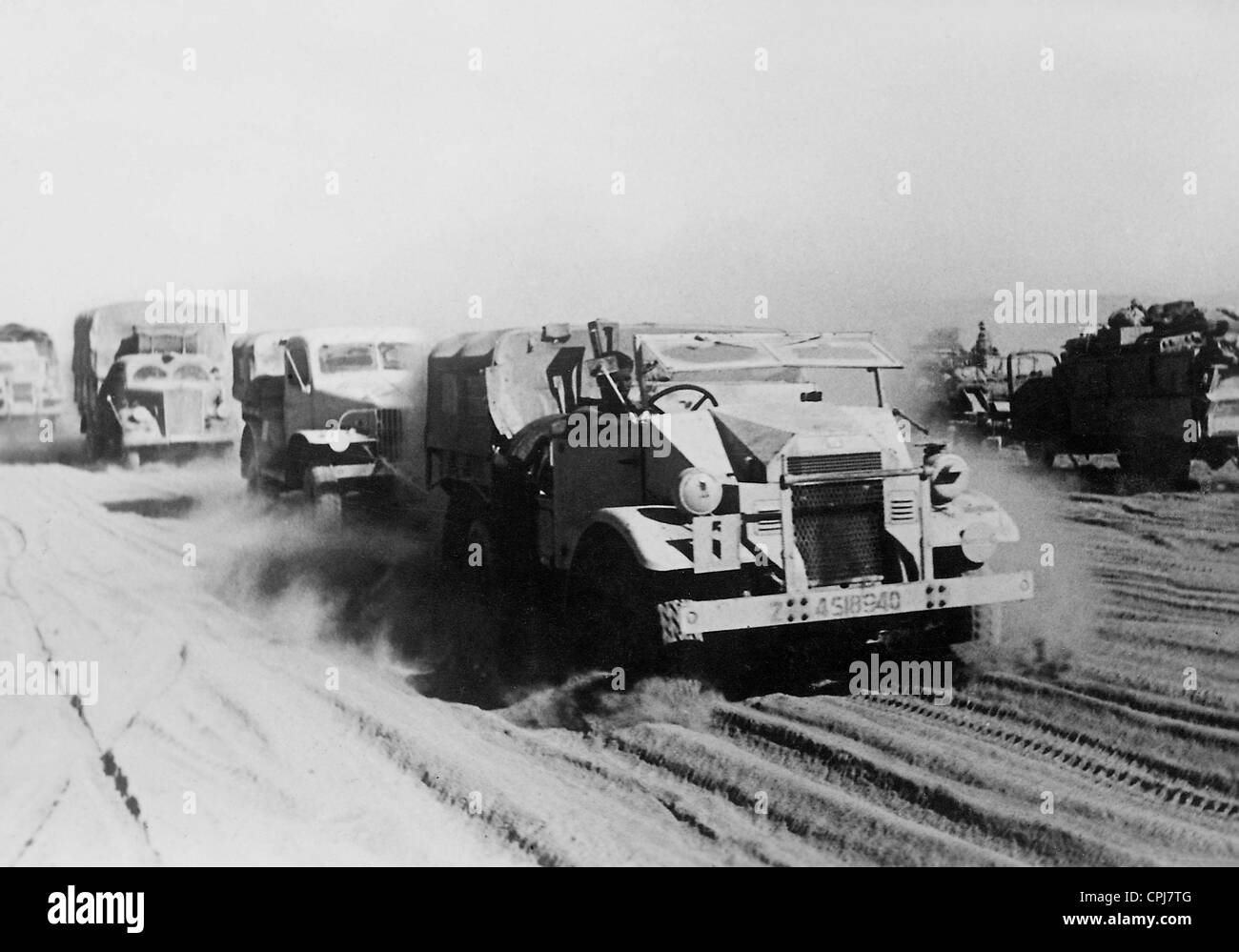 Liefern Sie Konvoi der Achsenmächte in Afrika, 1942 Stockfoto