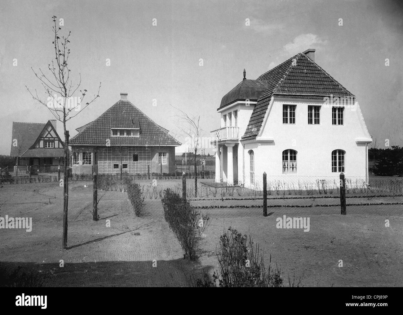 Ferienhäuser am See Wandlitzer, 1908 Stockfoto
