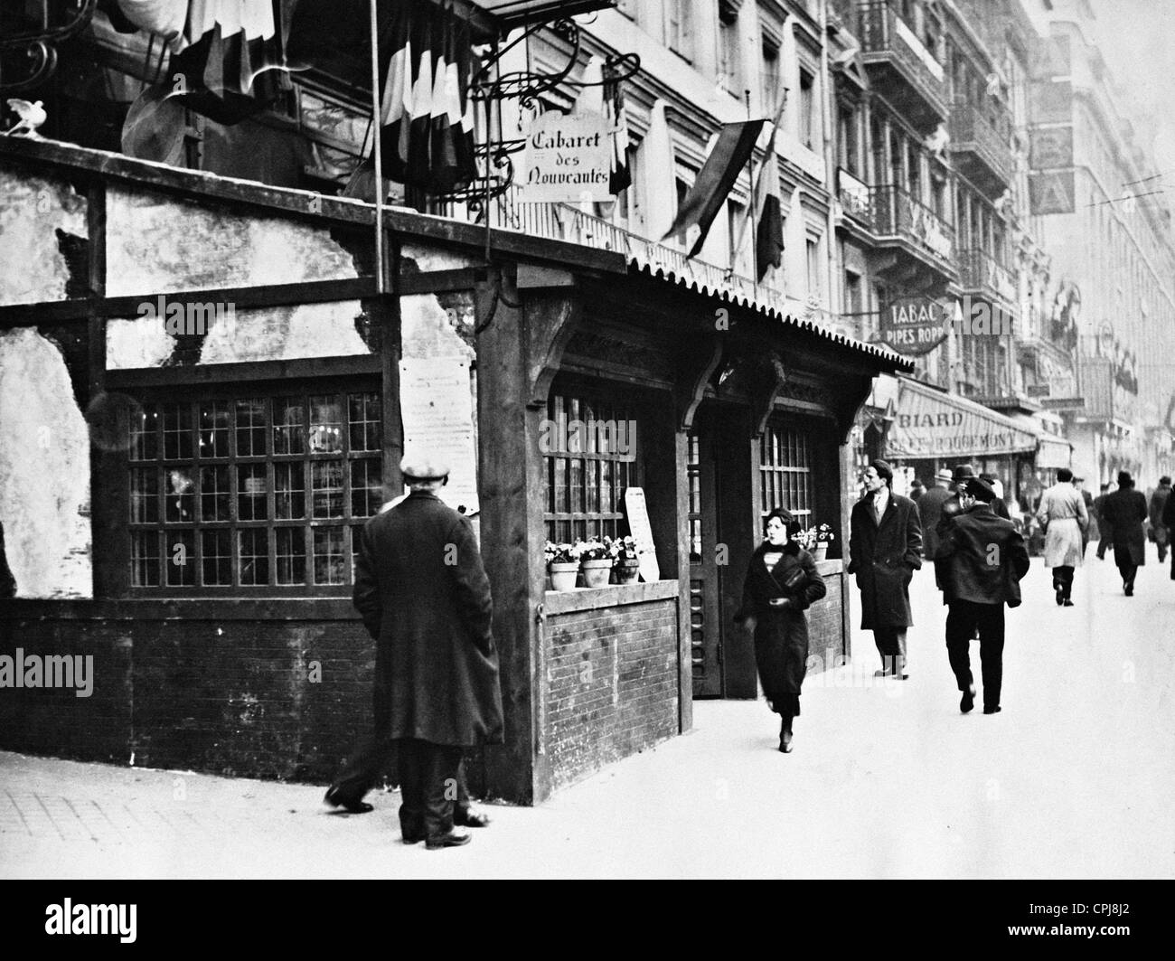 Café in Paris, 1932 Stockfoto