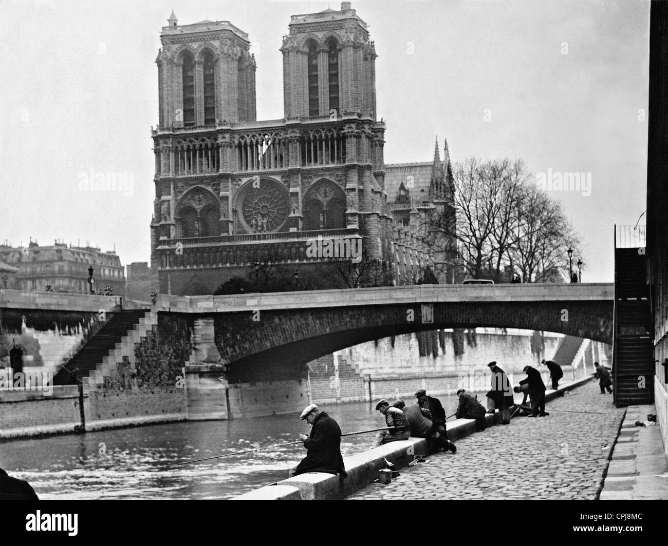 Kathedrale Notre Dame de Paris, 1936 Stockfoto