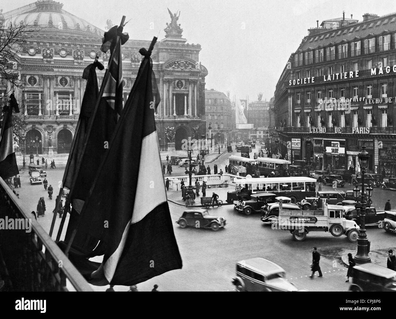 Opéra Garnier auf der Place de l'Opéra, 1936 Stockfoto