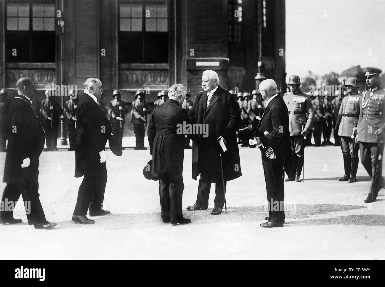 Paul von Hindenburg im Deutschen Museum, 1928 Stockfoto