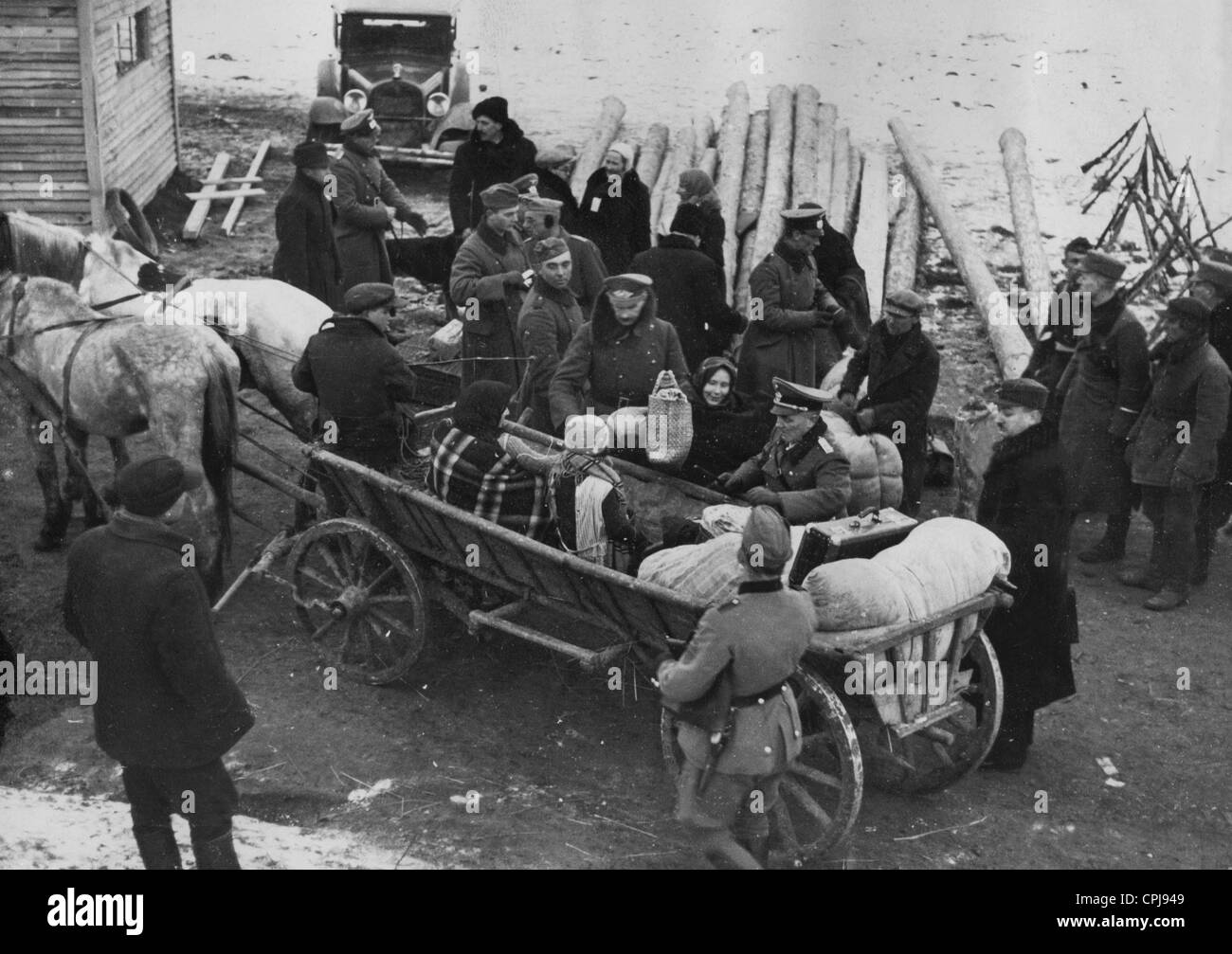 Wolhyniendeutschen einwandern nach Deutschland, 1939 Stockfotografie