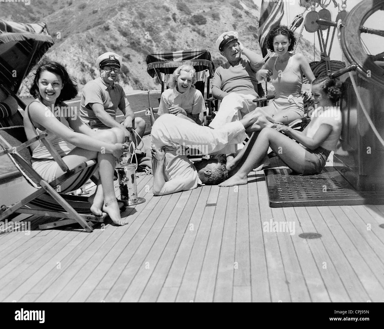 Charles Chaplin auf Urlaub, 1933 Stockfoto