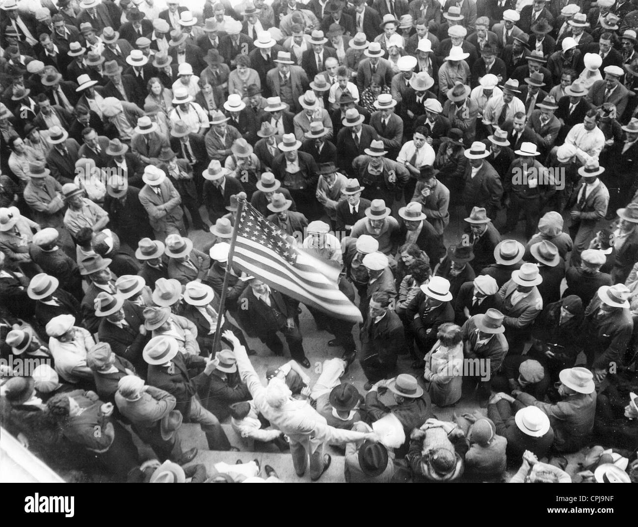 Böse amerikanische Landwirte während der großen Depression, 1933 Stockfoto