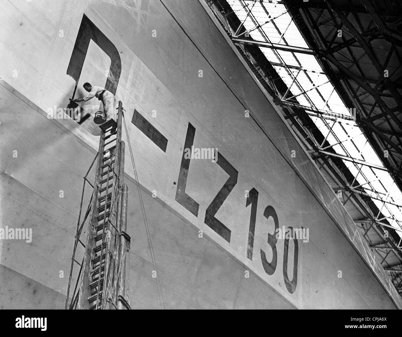 Seitenteil des Luftschiffs "Graf Zeppelin II" Stockfoto