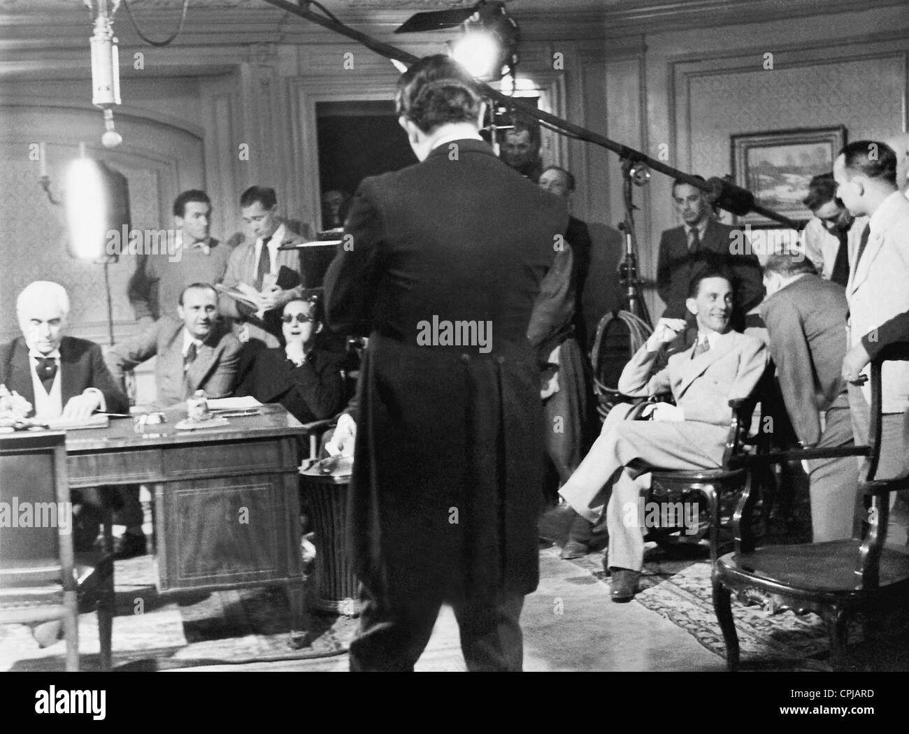 Joseph Goebbels während der Dreharbeiten von "Leinen für Irland", 1939 Stockfoto
