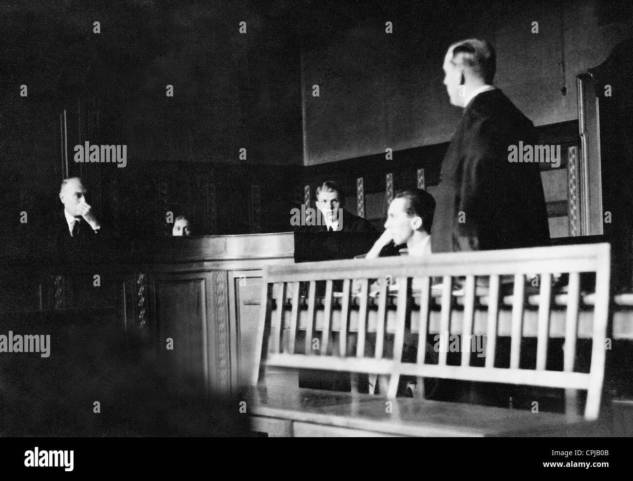 Joseph Goebbels vor Gericht, 1932 Stockfoto