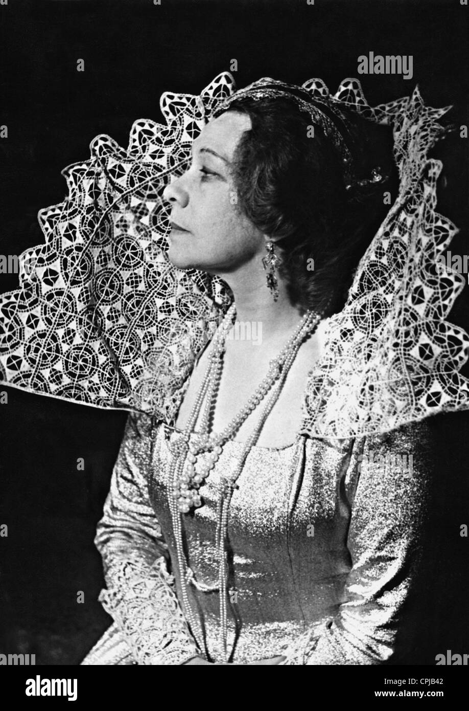 Tilla Durieux in "Maria Stuart", 1932 Stockfoto