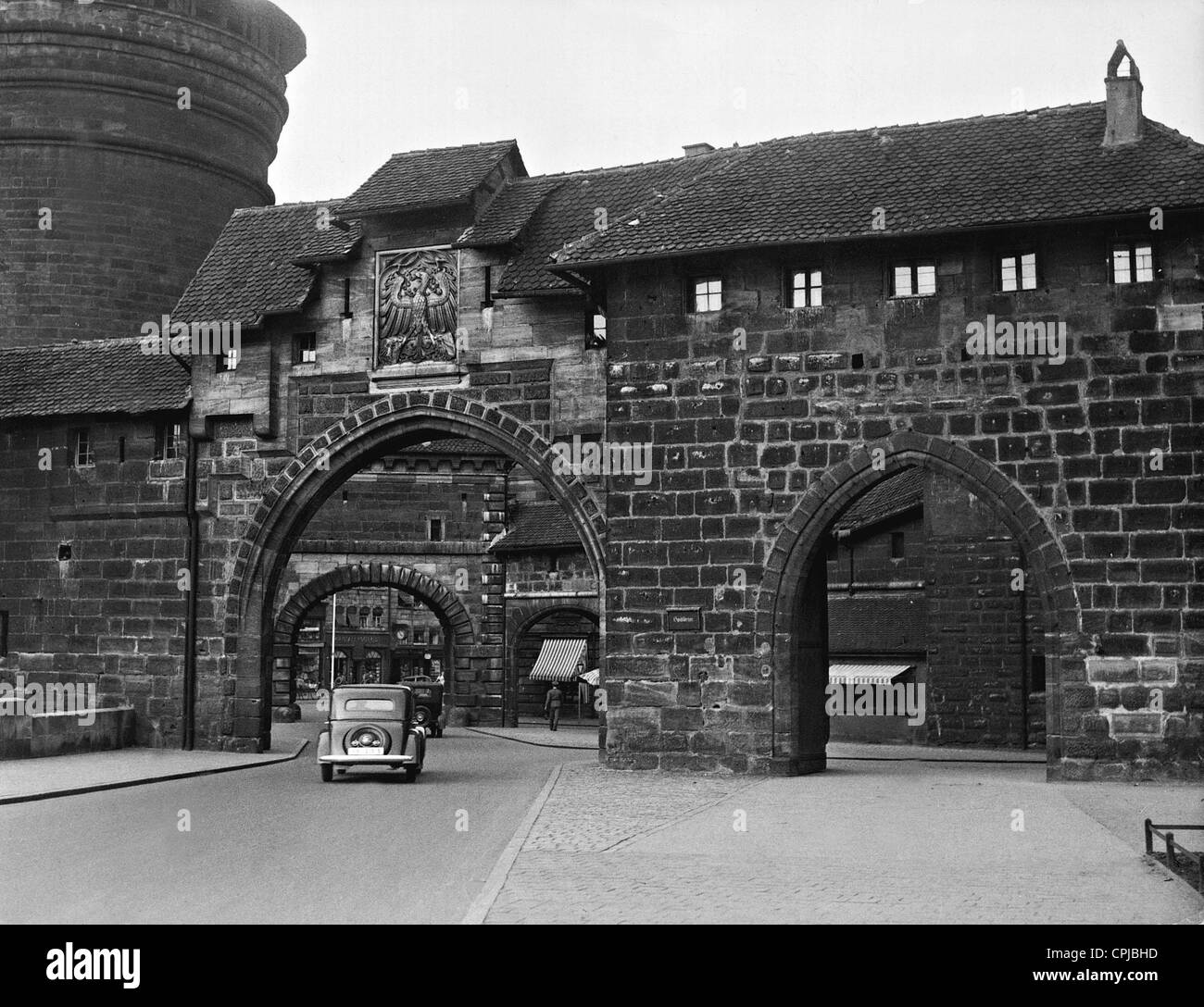 Spittler Tor in Nürnberg, 1937 Stockfoto