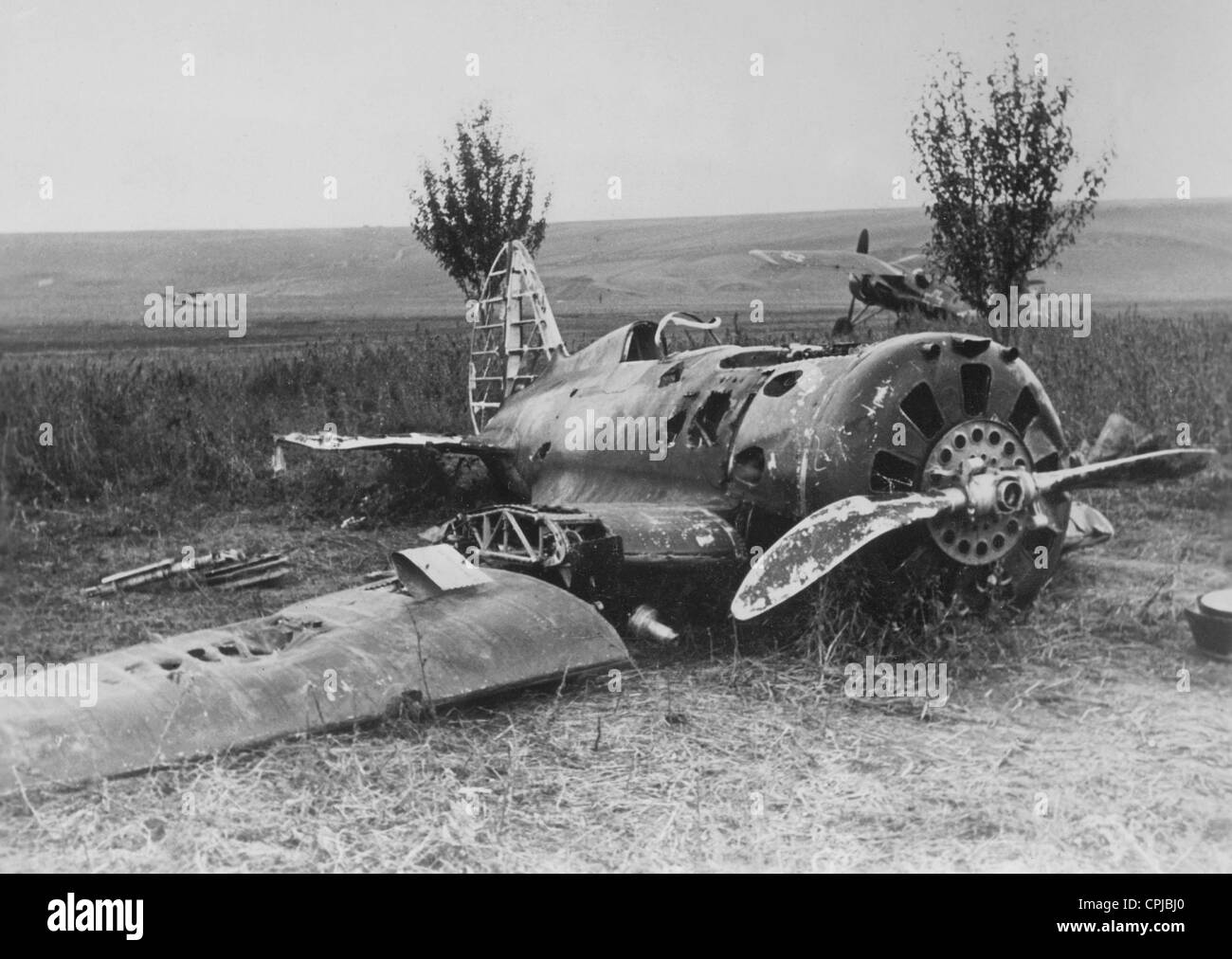 Russische Kämpfer-Maschine, 1941 abgeschossen Stockfoto