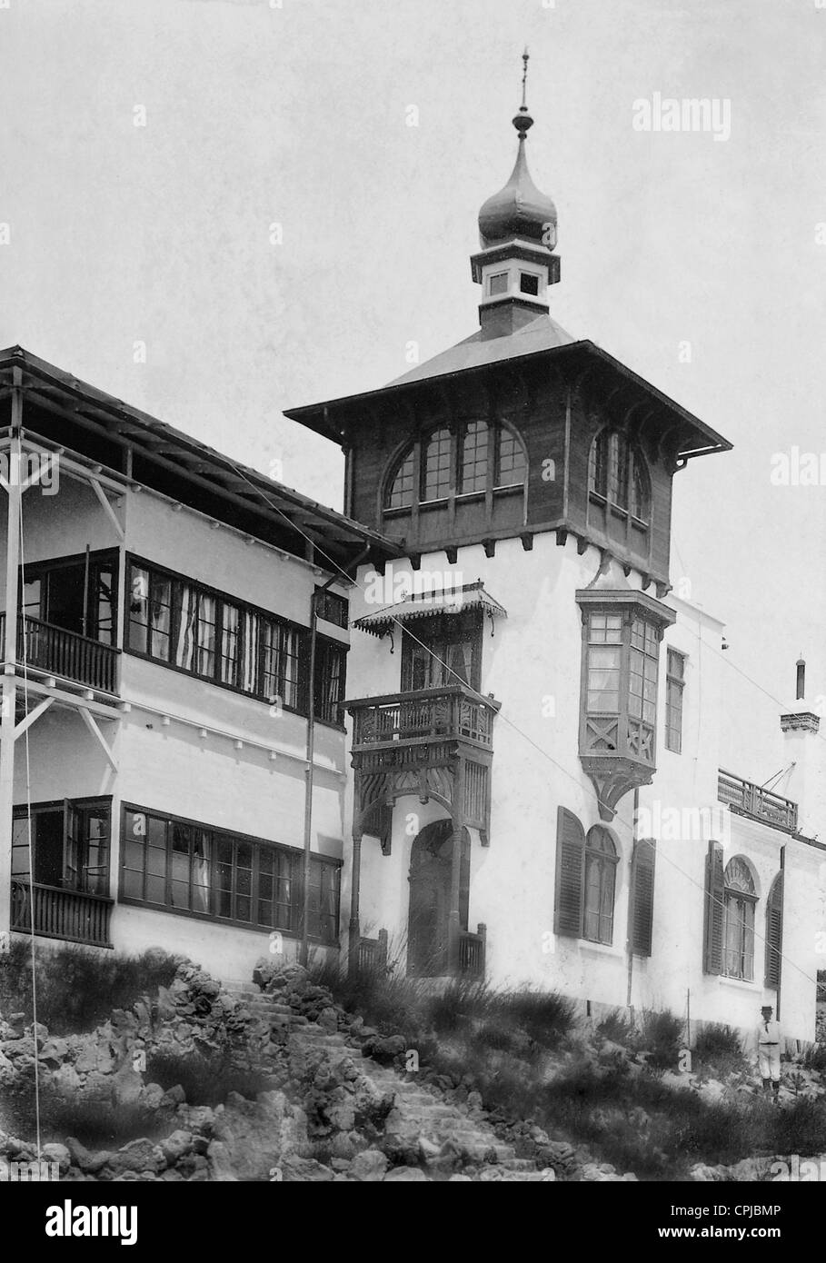 Offizielle Residenz des Gouverneurs von Quingdao, 1903 Stockfoto