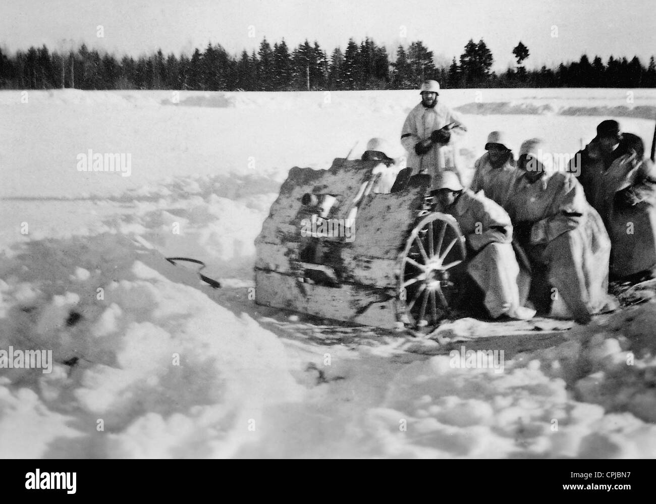 Deutsche Infanterie-Waffe im zweiten Weltkrieg an der Ostfront 1943 Stockfoto