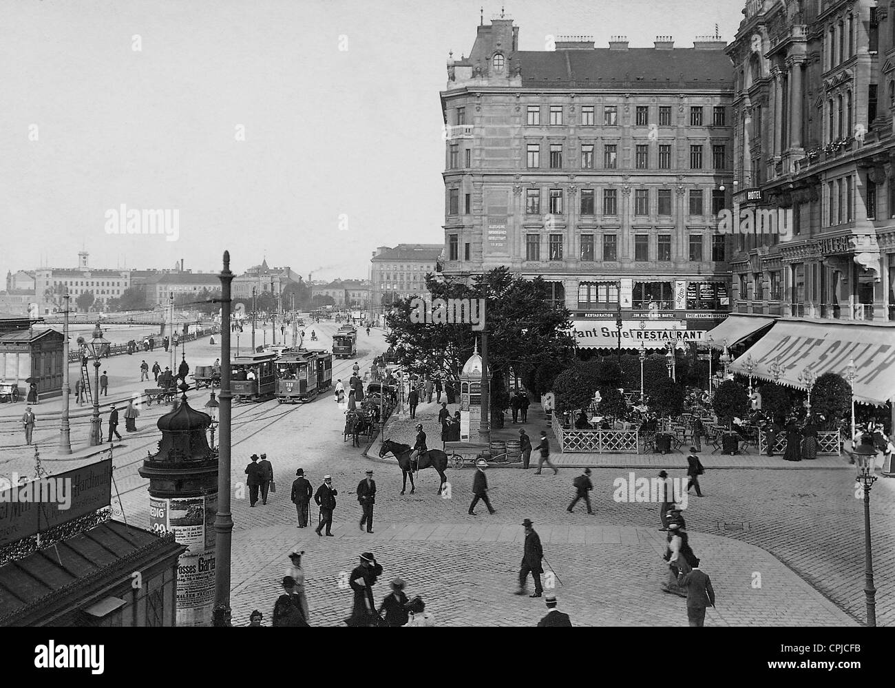 Franz-Josef-Kai in Wien, 1903 Stockfoto