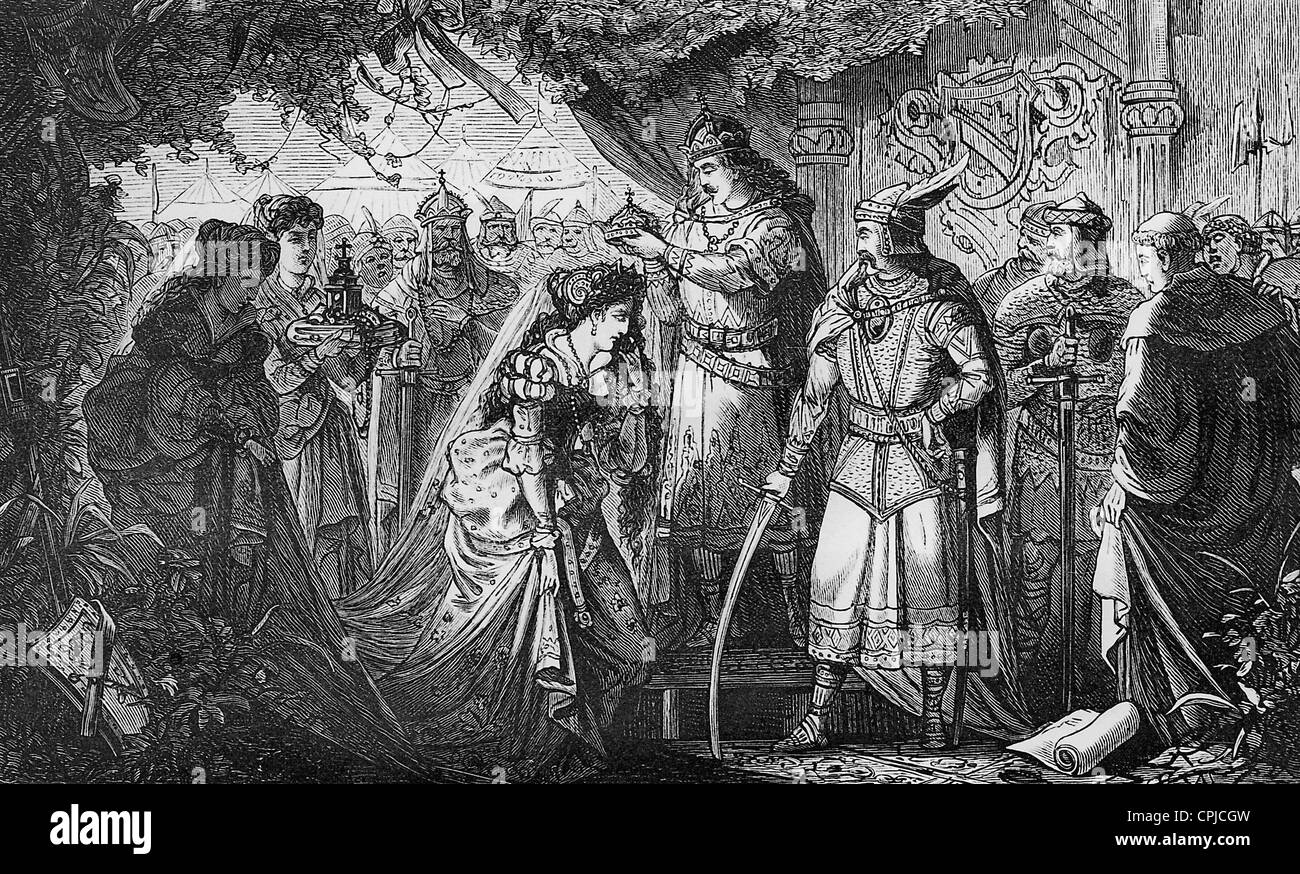 Die Ehe von Prinz Bela mit Kunigunde von Böhmen bei Wien Stockfoto