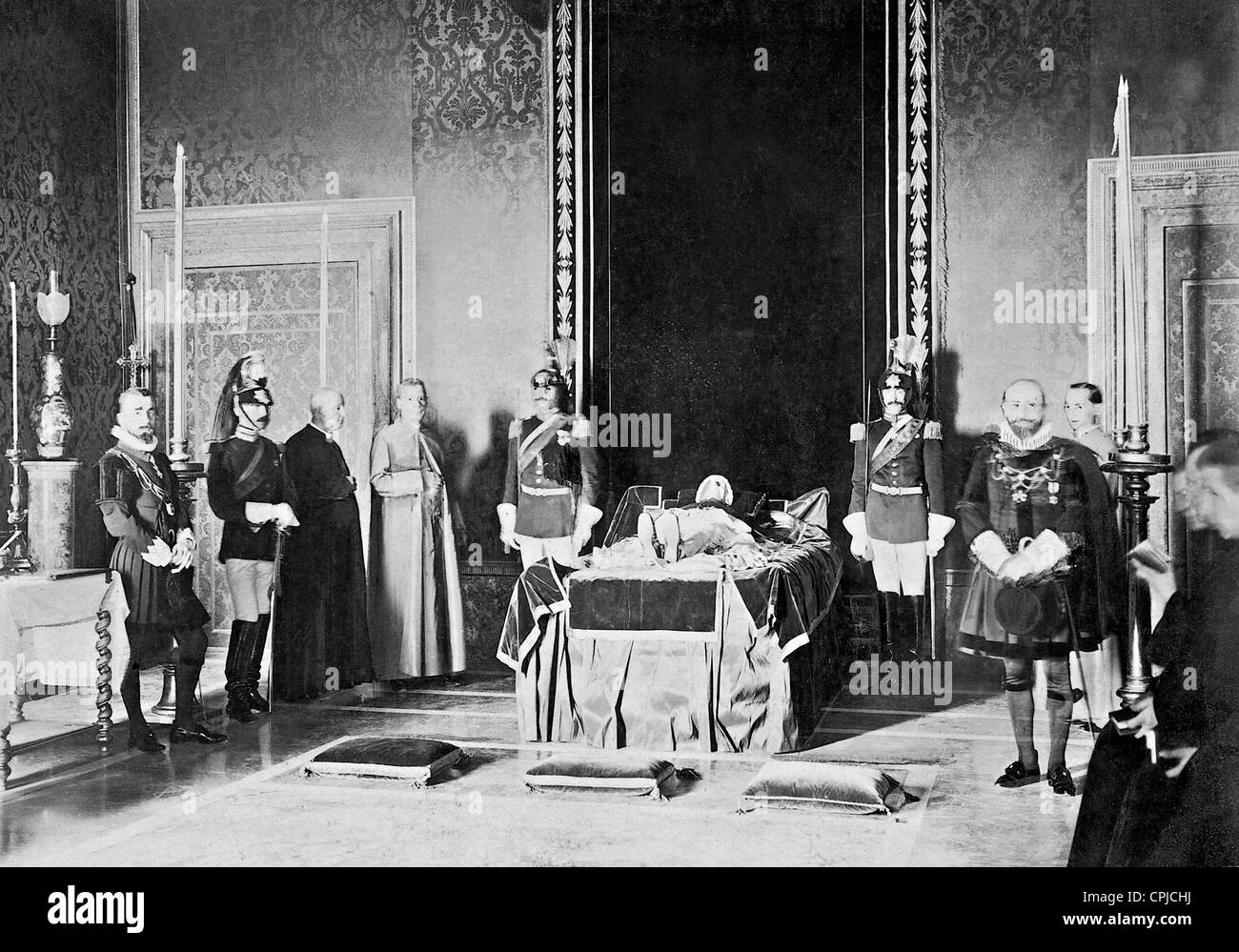 Anzeige von Papst Leo XIII Körper, 1903 Stockfoto