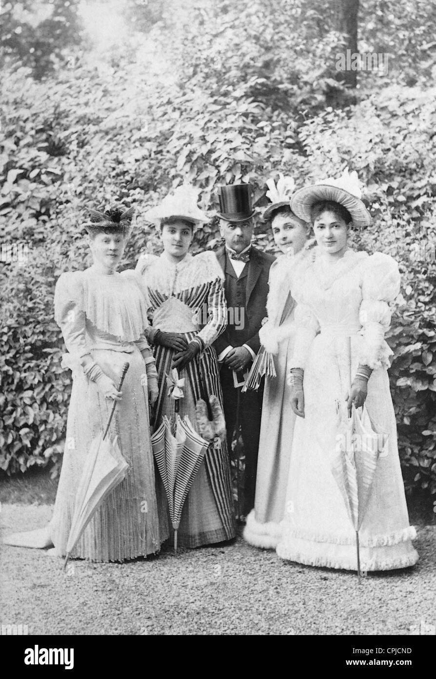 Graf Nikolaus Esterhazy mit KünstlerInnen der Comédie-Française, 1892 Stockfoto