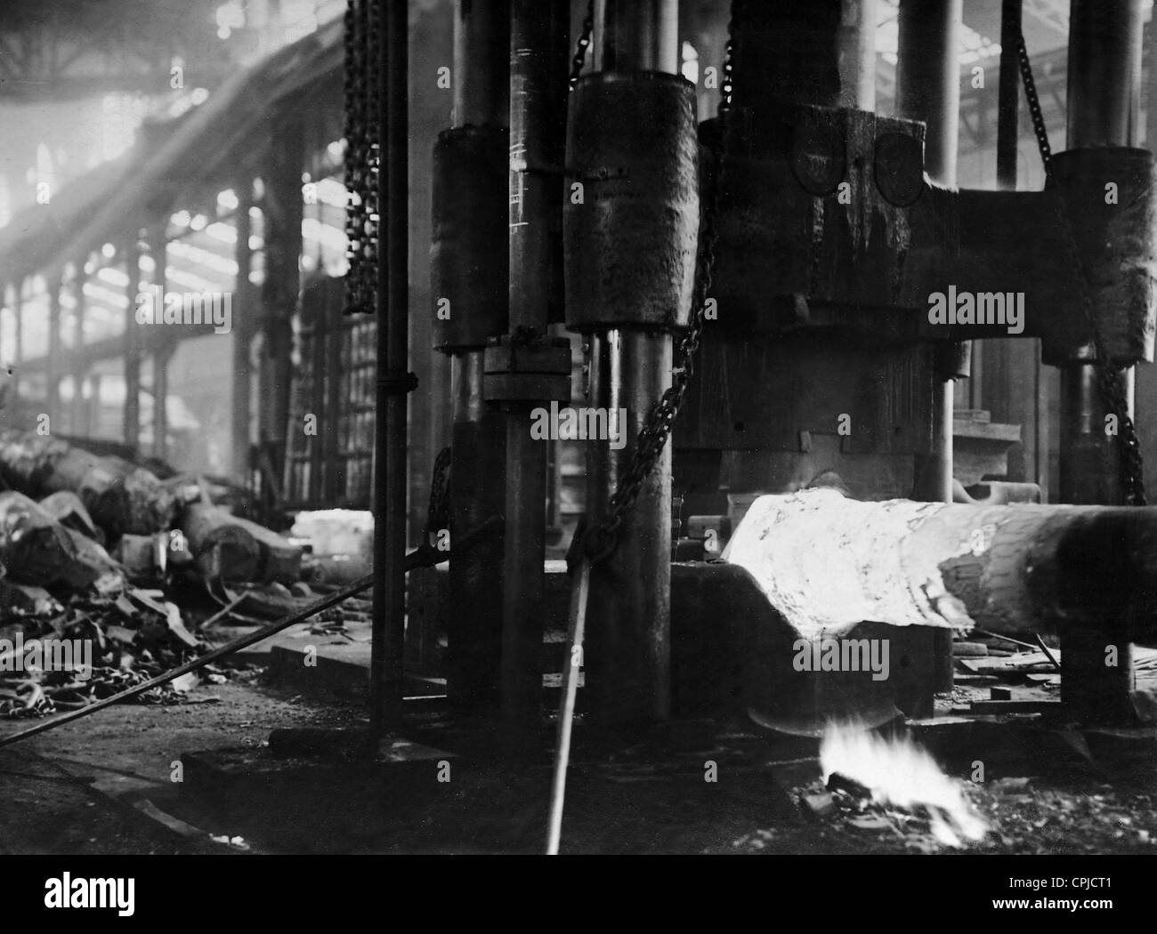 Kanonengießerei in der Skoda-Werke, 1917 Stockfoto