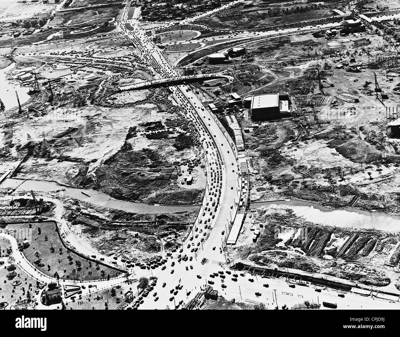 Straßen in Flushing Meadows, 1938 Stockfoto