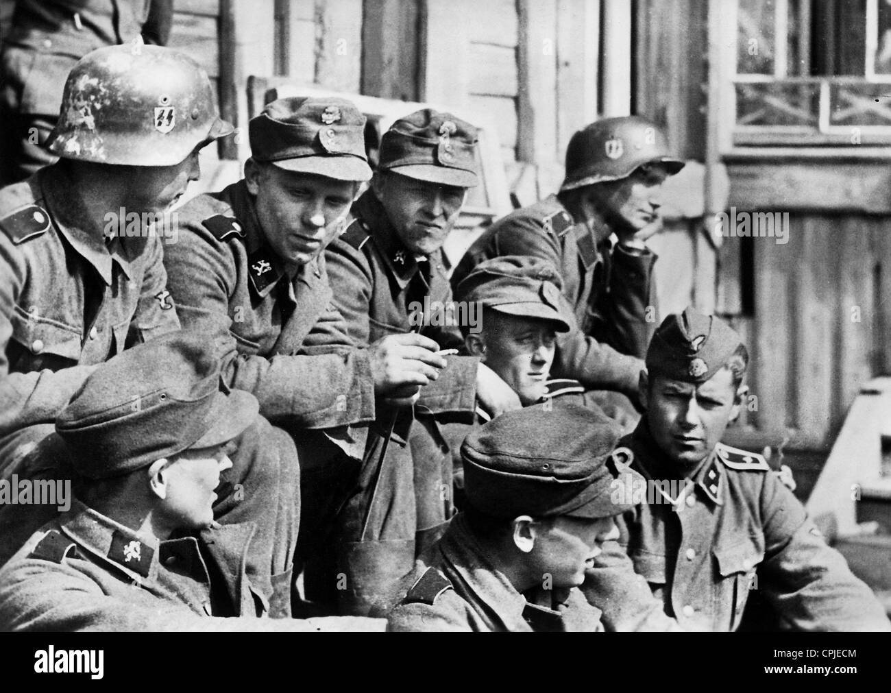 Norwegische Soldaten der Waffen-SS an der Ostfront, 1942 Stockfoto