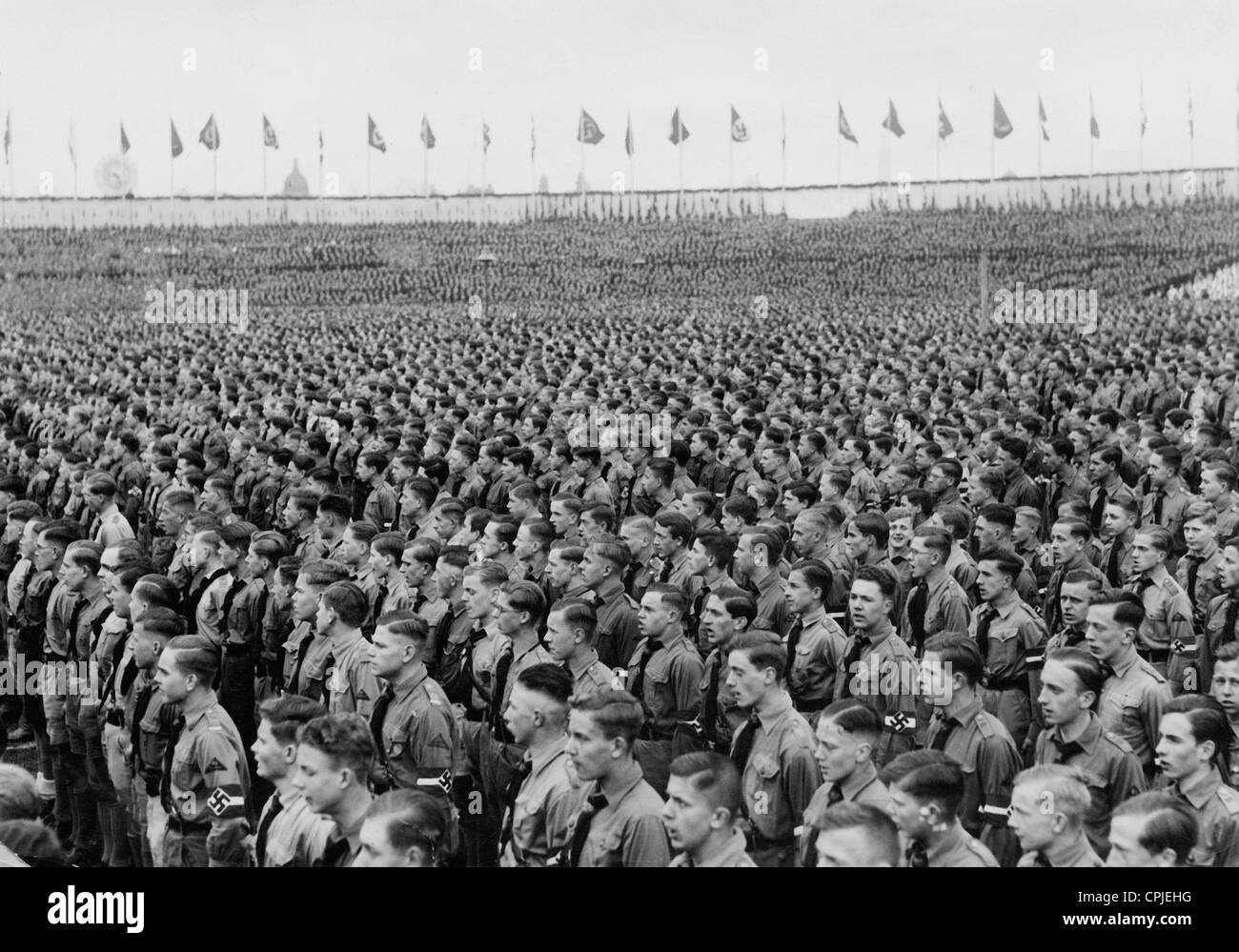 Kundgebung der Hitler-Jugend am 1. Mai in Berlin, 1936 Stockfoto
