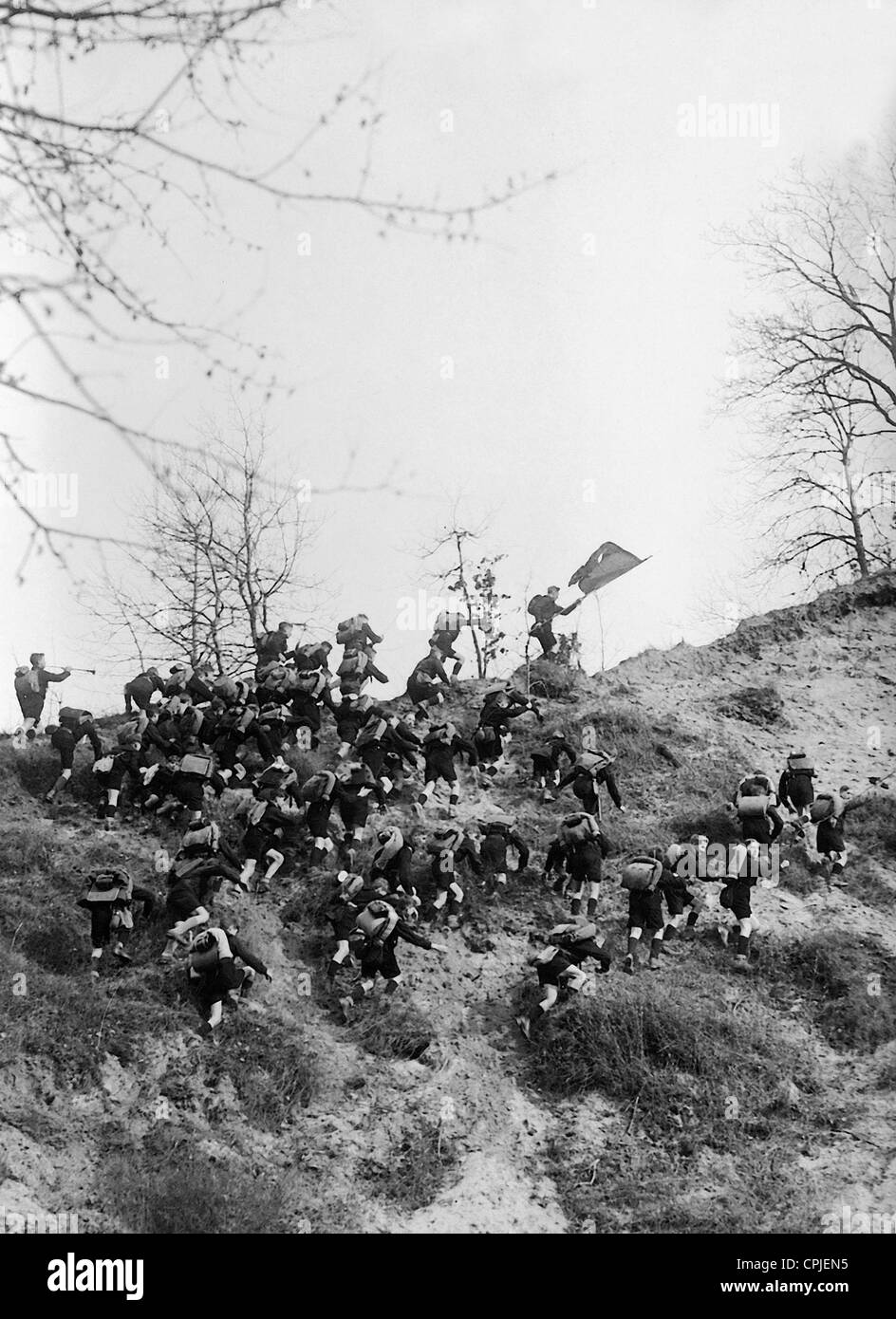 Pimpfe während scouting Spiele, 1934 Stockfoto