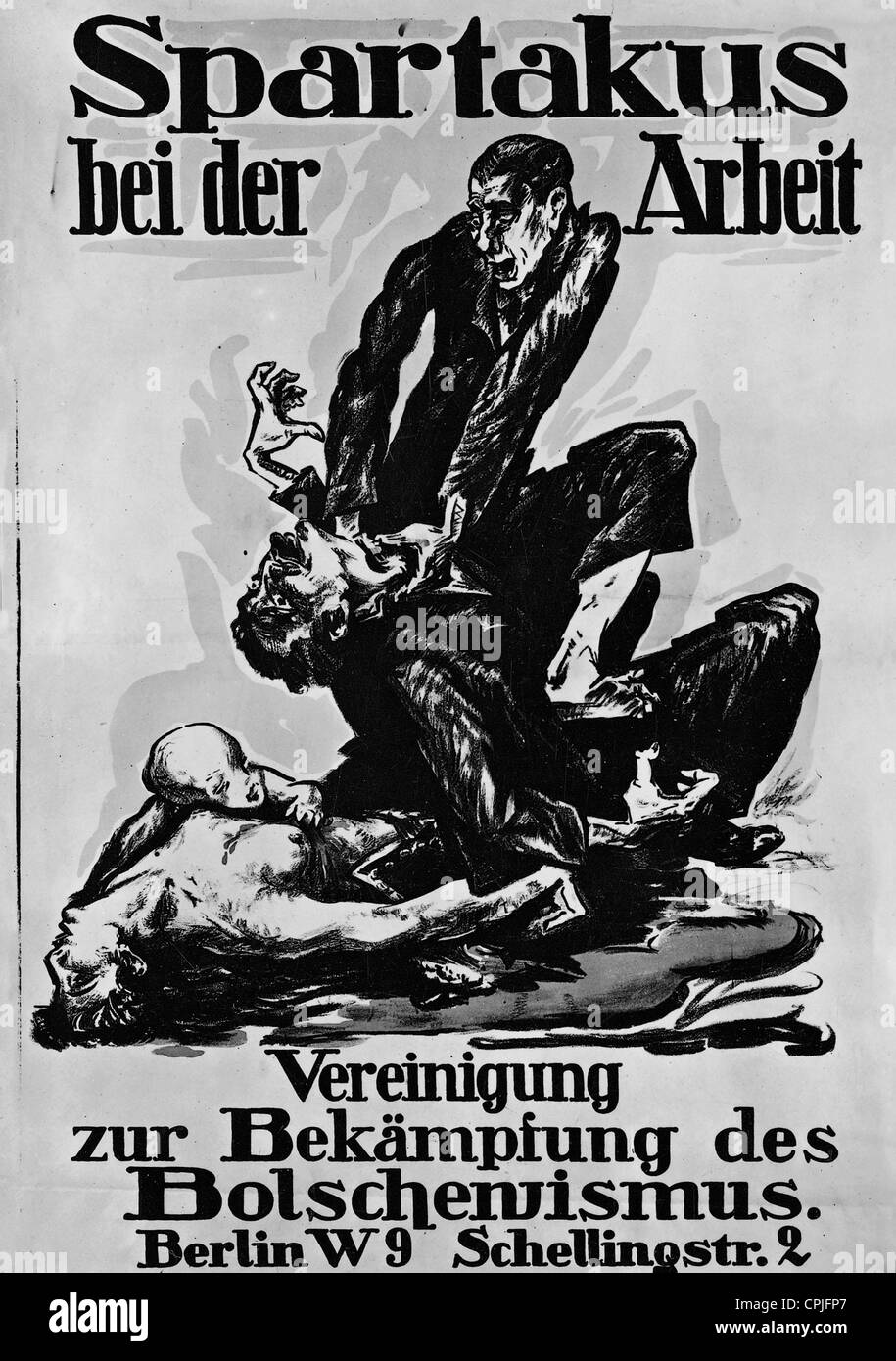 Anti-kommunistische Propaganda, 1918/19 Stockfoto