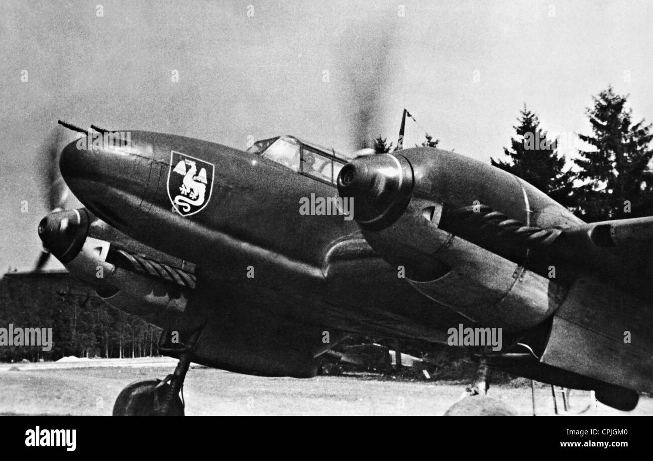 Deutsche Zerstörer Me 110, 1940 Stockfoto