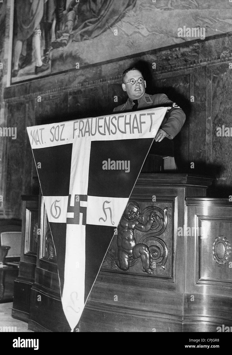Seminar der "NS-Frauenschaftsführerin" [nationale sozialistische Frauenbunds] Stockfoto