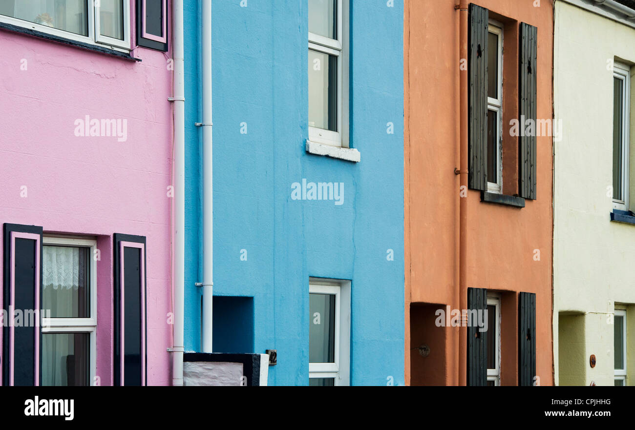 Farbige Häuser, Brixham, Devon, England Stockfoto
