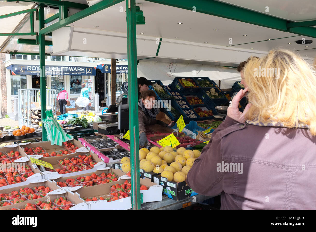 Marktstand in Niederlande Stockfoto