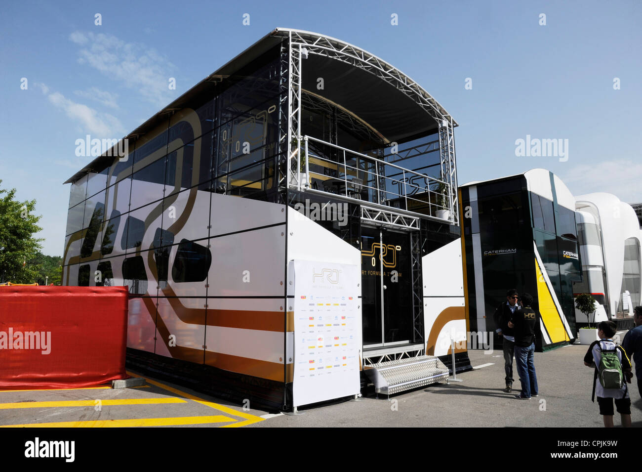 HRT Team Gastfreundschaft während des Formel 1 Grand Prix von Spanien 2012 Stockfoto