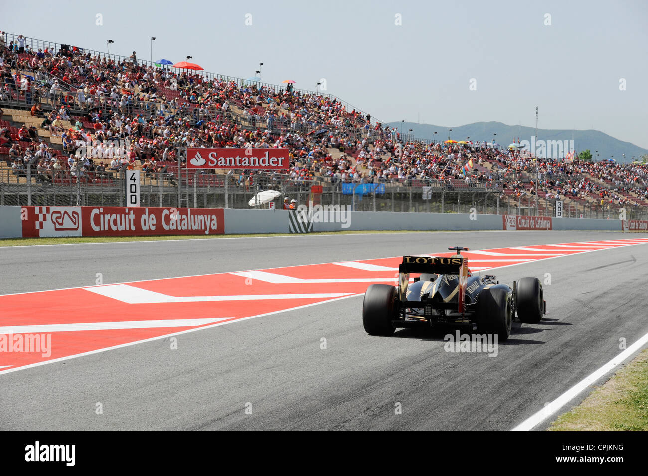 Lotus Rennwagen in der Formel 1 Grand Prix von Spanien 2012 Stockfoto