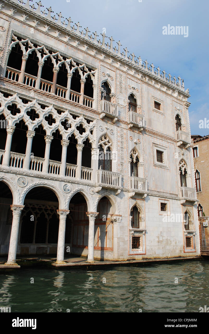 Berühmte Ca'd ' Oro-Palast-Fassade am Canal Grande, Venedig, Italien Stockfoto